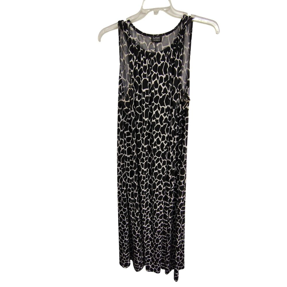 MSK Women‎ Large Black and White Patter Sleeveless Sundress